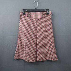 Charlotte Russe Womens Skirt‎ Junior 1 Pink Black Tan Plaid Preppy Flare Y2K
